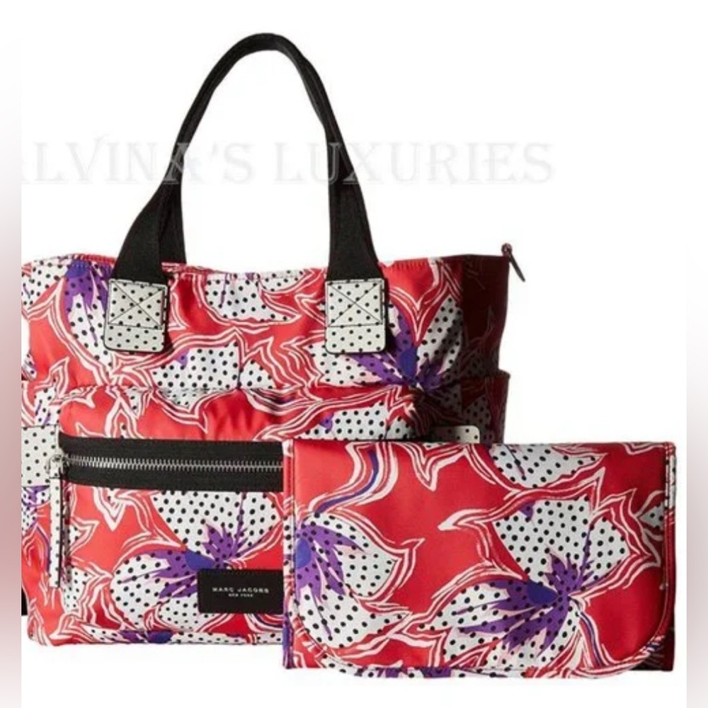 THE MARC JACOBS Biker Spotted Lily Printed Diaper Bag